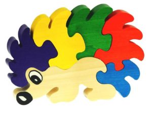 Puzzle hérisson en bois