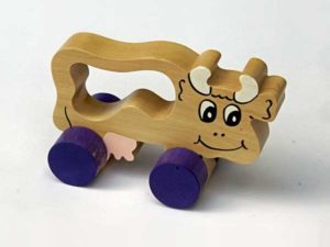 Jouets à roulettes en bois