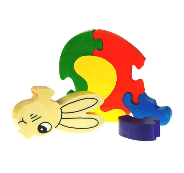 Puzzle en bois lapin