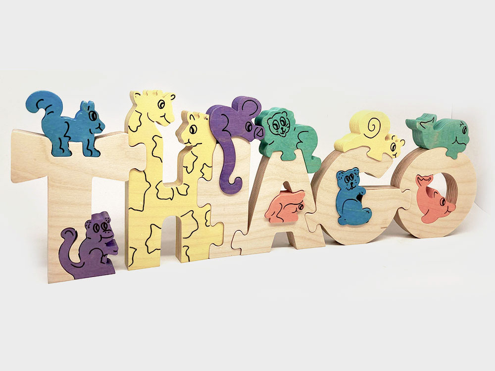 Puzzle Prenom Personnalisé Enfant, Puzzle Prenom Bois