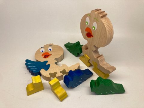 Puzzle poussins en bois pour enfants